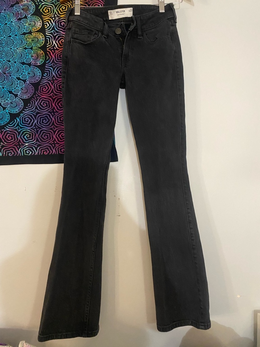 Black Low rise bootcut Hollister jesns